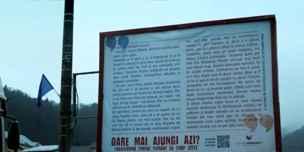 Pe Valea Prahovei au apărut panouri care încurajează cititul FOTO edupedu