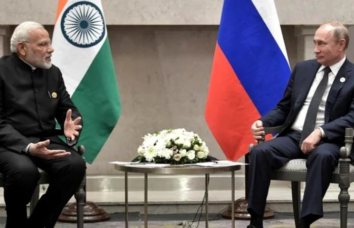 Premierul indian Narendra Modi şi preşedintele rus Vladimir Putin