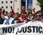 Pamplona - proteste împotriva bărbailor care au violat o fată. FOTO EPA-EFE