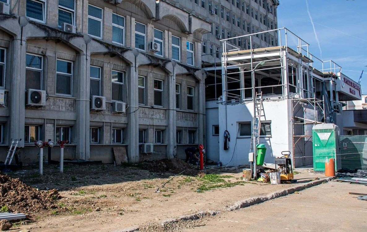 Lucrările la CPU al Spitalului de Pediatrie Pitești sunt avansate. FOTO CJ Argeș
