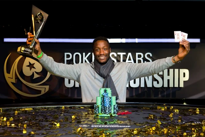 Kalidou Sow, după un mare succes la masa de pokerFOTO: Neil Stoddart/ PokerStars