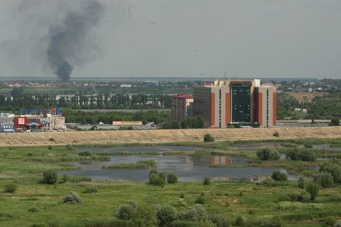 Incendiul a cuprins câteva hectare FOTO Arhivă