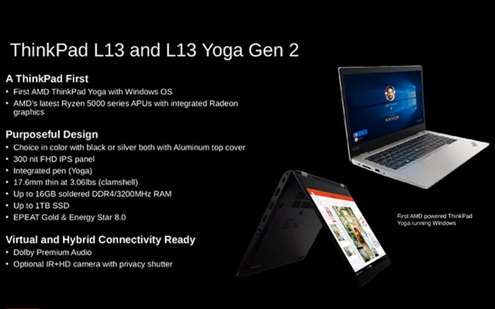 Laptop Lenovo ThinkPad L13 Gen 2 şi L13 Yoga Gen 2