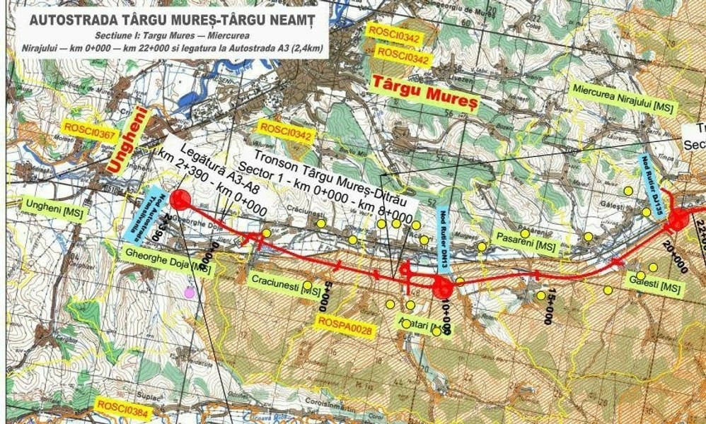 Un antreprenor turc va construi Secțiunea 1 a Autostrăzii Târgu Mureș – Târgu Neamț
