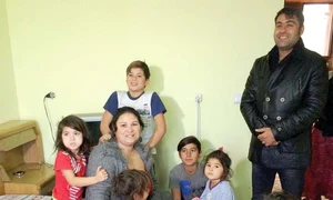 Garofiţa, alături de soţ  şi cei şase copii ai săi,  în 2014, când a fost eliberată jpeg