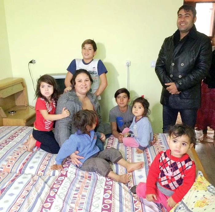 Garofiţa, alături de soţ şi cei şase copii ai săi, în 2014, când a fost eliberată