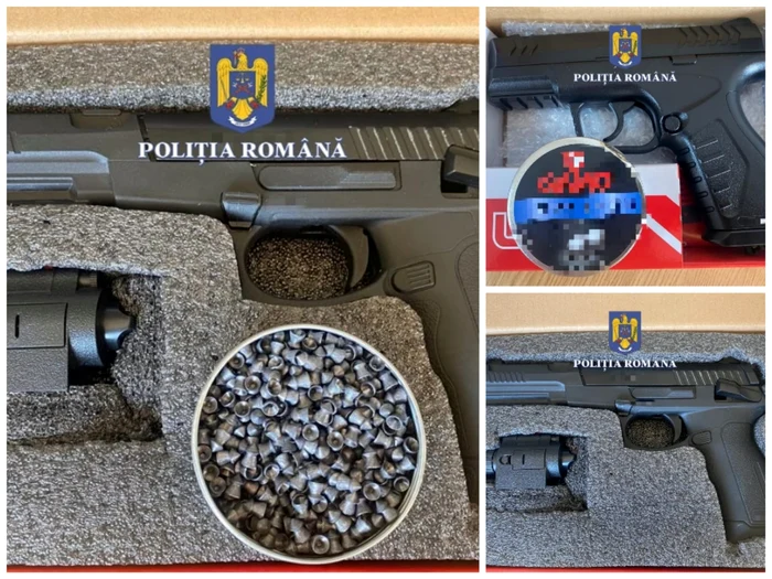 Pistoalele au fost găsite la percheziții FOTO: colaj fotografii IPJ Olt