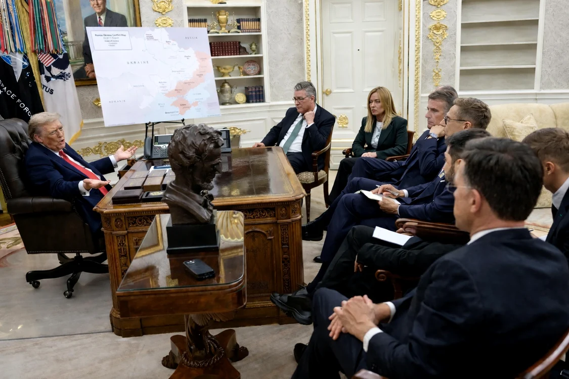 Donald Trump și lideri europeni la Casa ALbă/FOTO:X