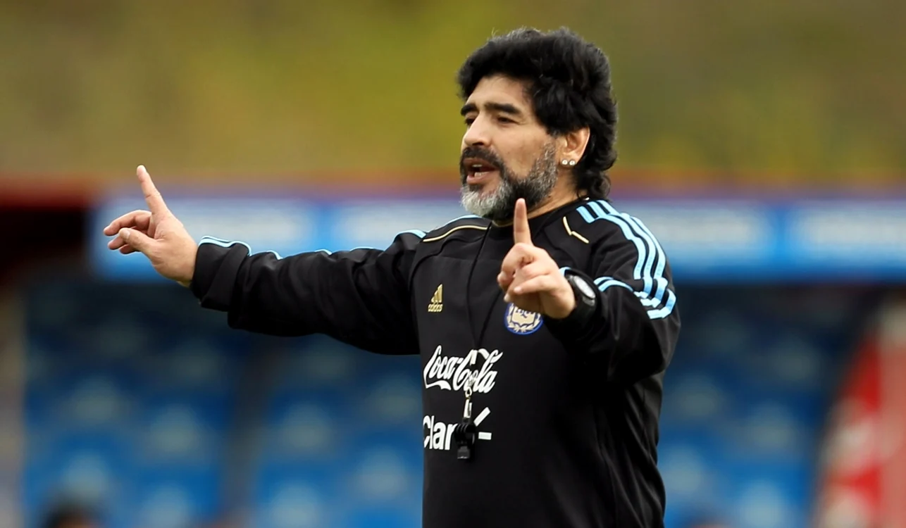 Diego Maradona, ca selecționer al Argentinei  FOTO EPA