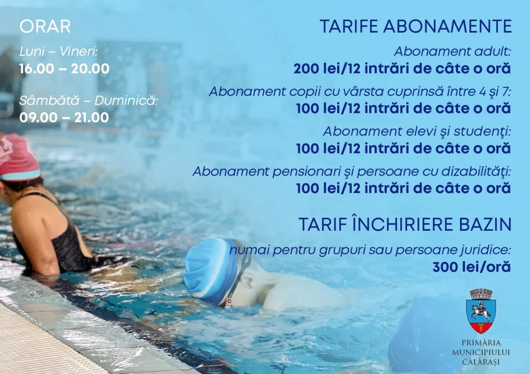 Au fost aprobate tarifele de acces la bazin FOTO Facebook/PMC