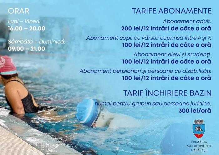 Au fost aprobate tarifele de acces la bazin FOTO Facebook/PMC