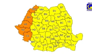 Codul portocaliu de ploi emis pentru vineri va fi valabil pe arii mai restrânse  jpeg