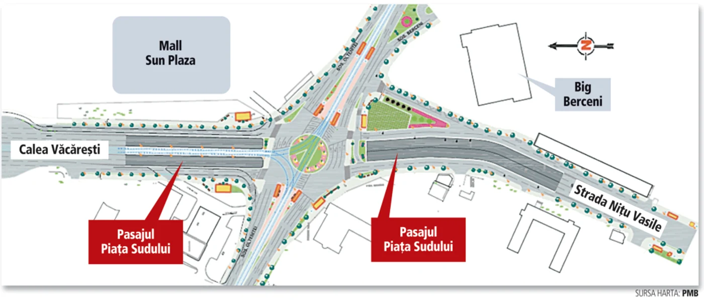 
    Pasajul subteran de la Piaţa Sudului e cel mai mare proiect de infrastructură al Primăriei Capitalei făcut cu bani europeni (foto: ziare.com)  