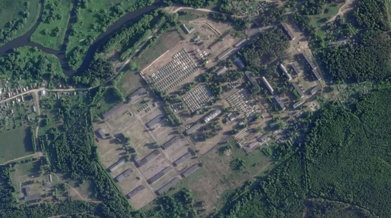 Bază militară în Belarus FOTO: planet Labs via BBC
