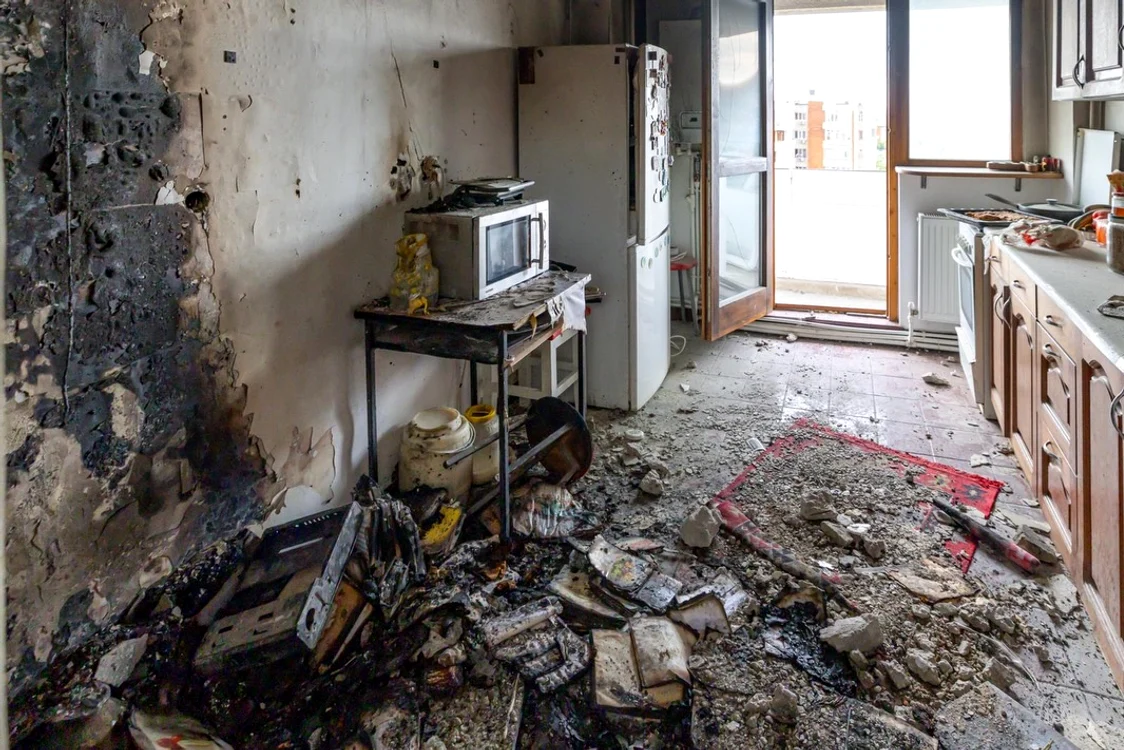 O dronă a distrus un apartament din Galați. FOTO: Administrația Prezidențială
