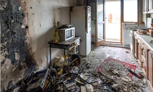 Blocul afectat de drona rusească Foto: Administrația Prezidențială