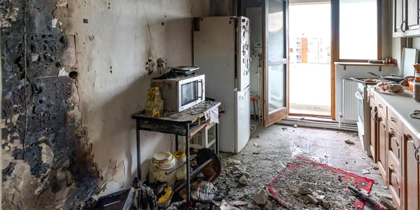 Blocul afectat de drona rusească Foto: Administrația Prezidențială