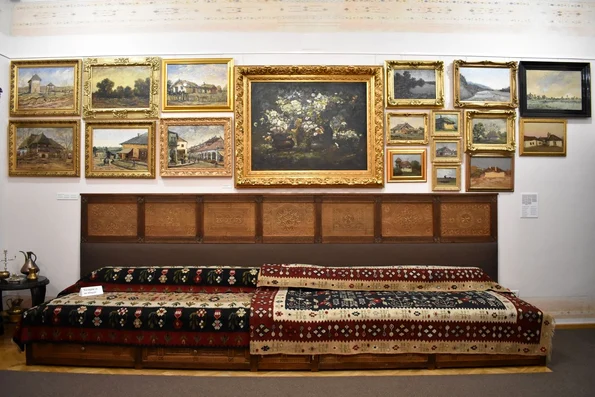 Pictură de Ion Marinescu-Vâlsan, expusă în Salonul Vilei cu clopoței (© Muzeul Nicolae Minovici)