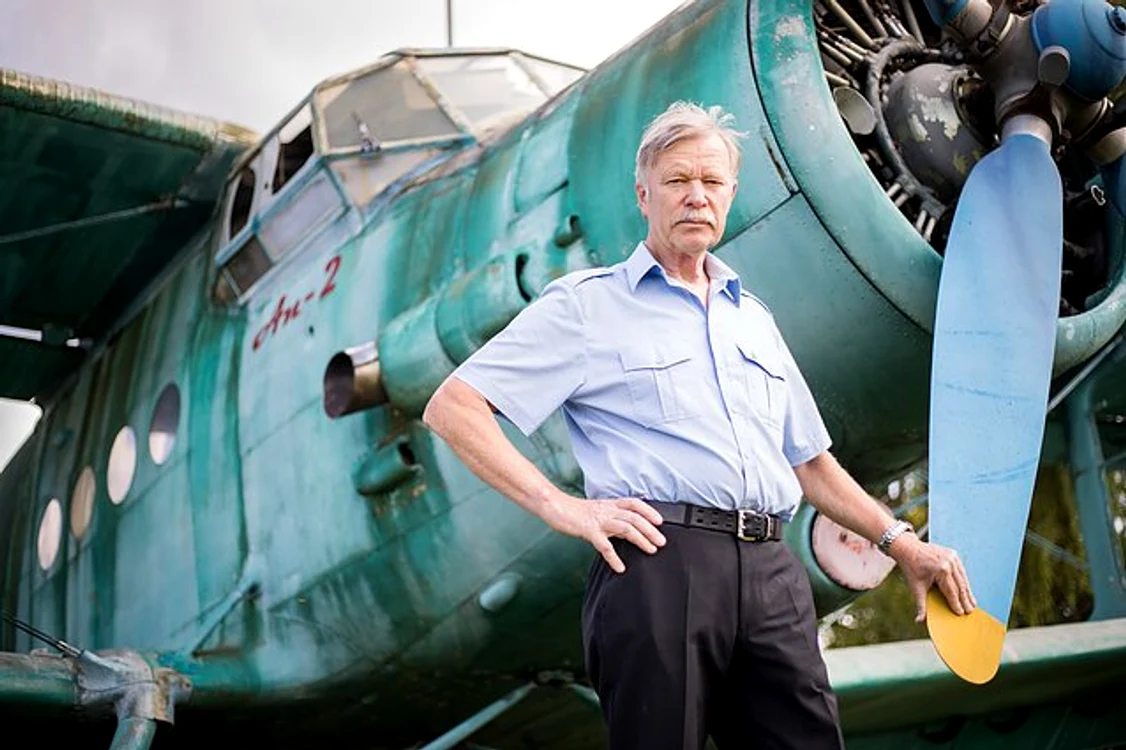 Bronius Zaronskis a vândut avionul „fantomă” sâmbătă, 3 iunie. Foto: LRT.lt