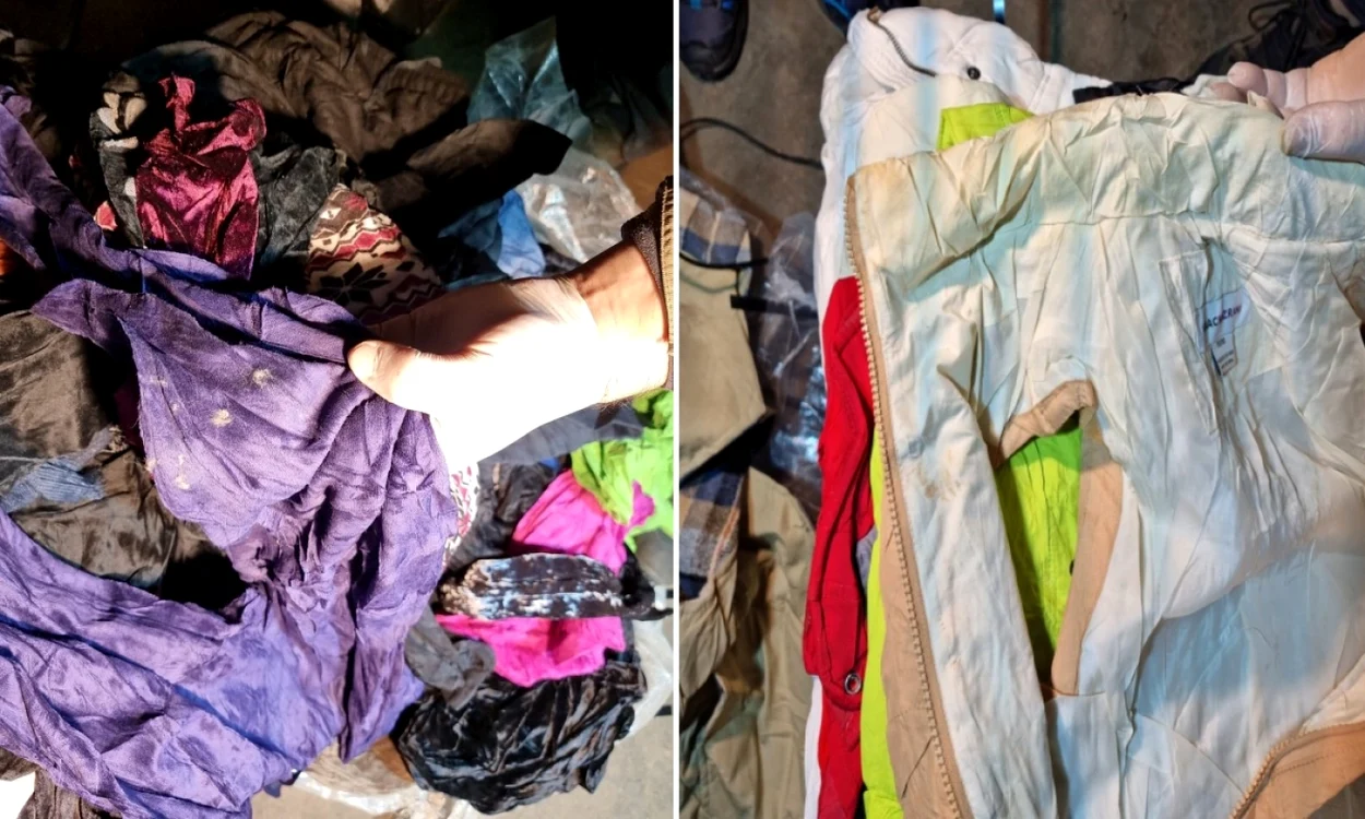Hainele erau declarate ca fiind second-hand foto: Poliţia de Frontieră
