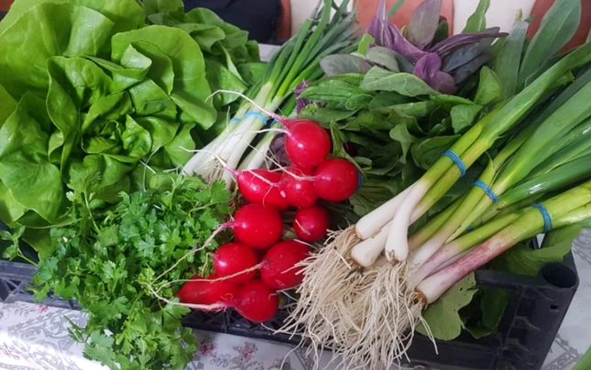 Clienţii plătesc pentru produsele din imagine 50 lei, cu transport inclus FOTO: Facebook/Lădiţa cu legume proaspete