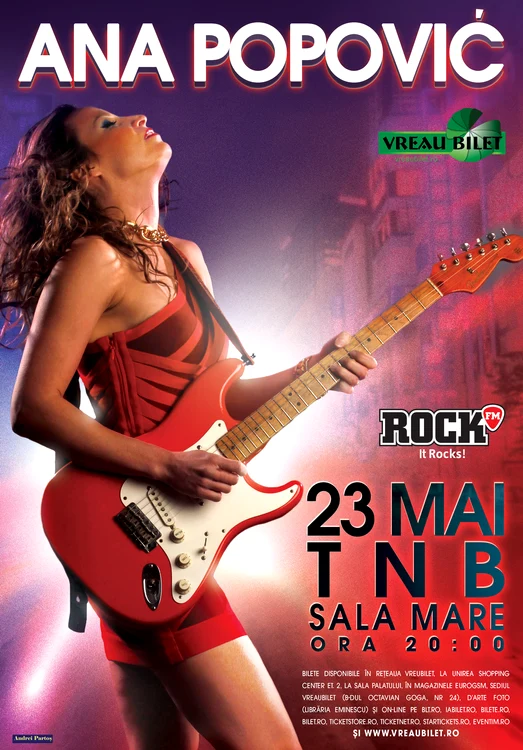 
    Ana Popovic vine în România pe 23 maiFoto: earlyblues.com  