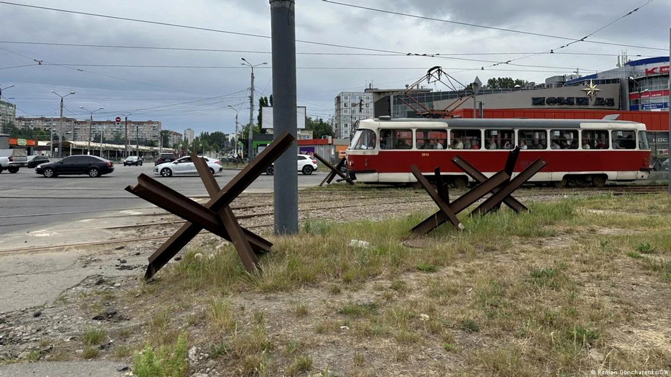 Tramvai pe stradă la Harkov