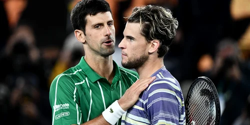 Novak Djokovici şi Dominic Thiem