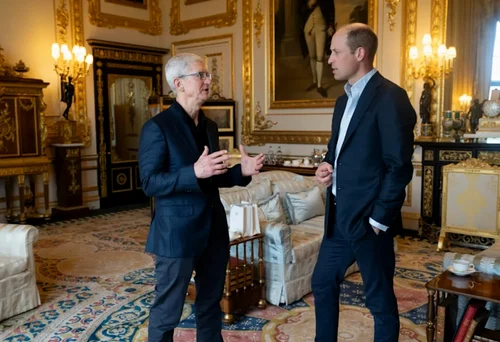 Prințul William la întâlnirea cu Tim Cook