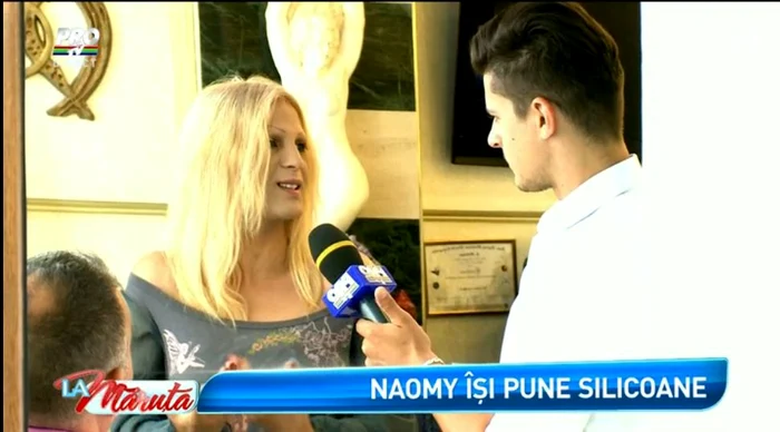 Naomy a răspuns întrebărilor reporterului dar şi celor puse de medicului estetician