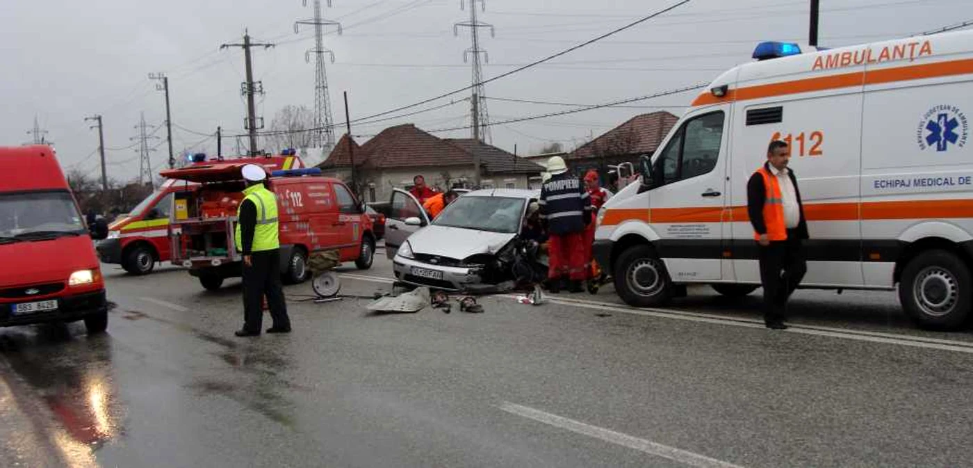 Accidentul a avut loc în urmă cu câteva minute