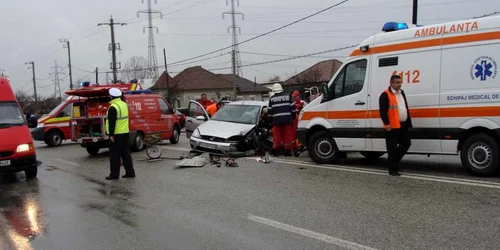 Accidentul a avut loc în urmă cu câteva minute