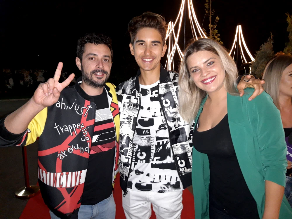Marius și Bianca Moga, alături de Sebastian Dobrincu (centru)