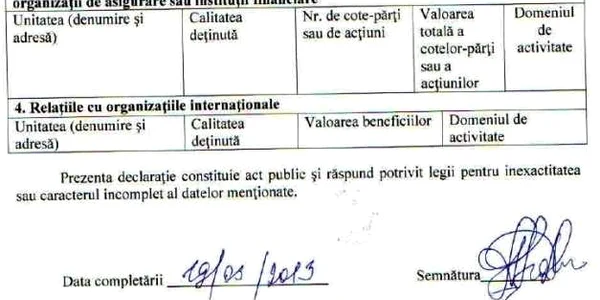 Declaratia de venit a viceministrului Stela Scola
