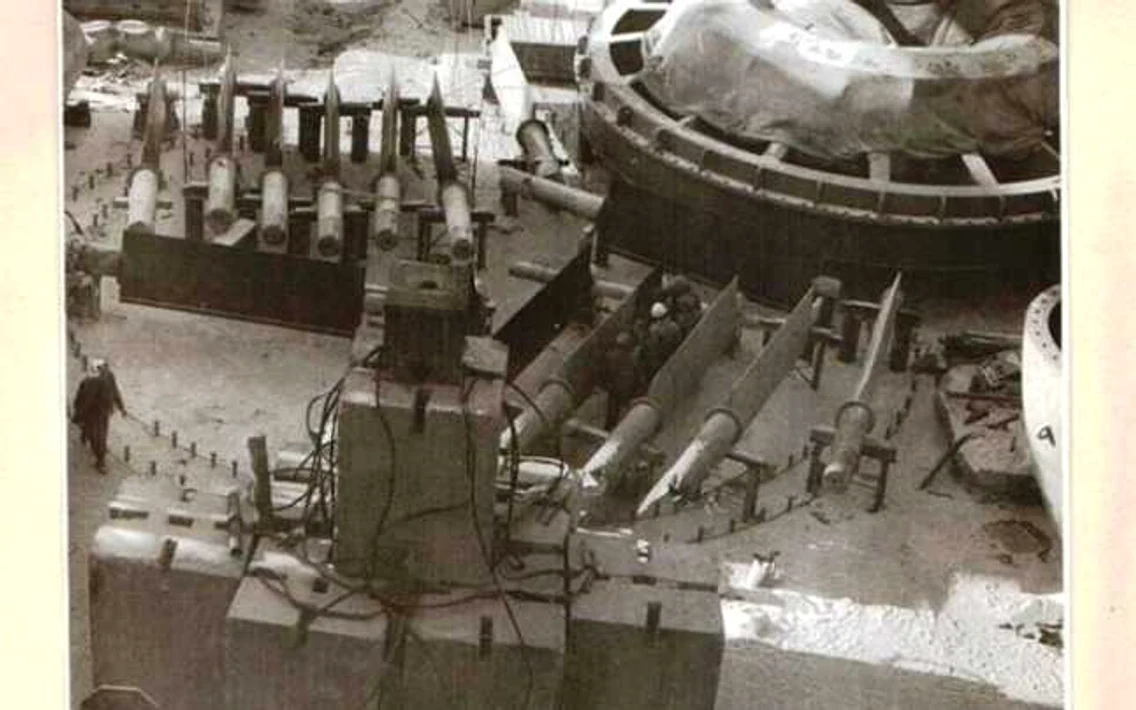 lucrările de construire a barajului de la Portile de Fier I FOTO Doru Mufturel Sursa Facebook 