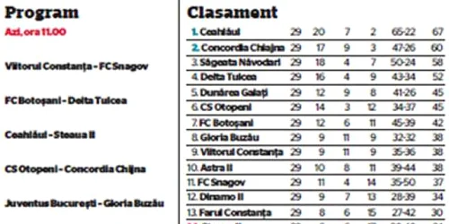 Liga a II-a, etapa a 30-a (ultima)
