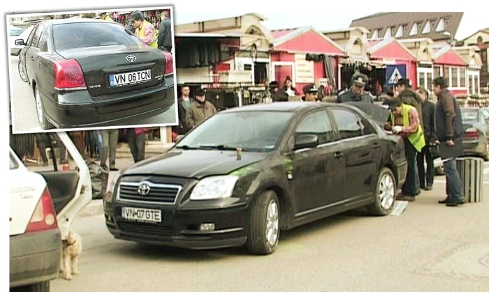 
    Autoturismul avea în față un număr de înmatriculare diferit de cel din spatefoto: www.stiridebuzau.ro  