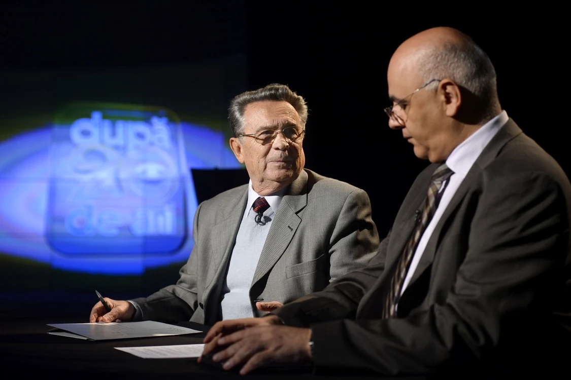 Raed Arafat şi Gheorghe Mărmureanu, la emisiunea „După 20 de ani“ FOTO Mediafax