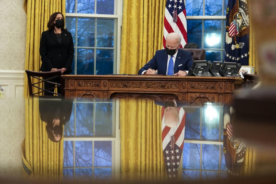 Prima apariție publică a lui Biden și Harris, după alegerile din America