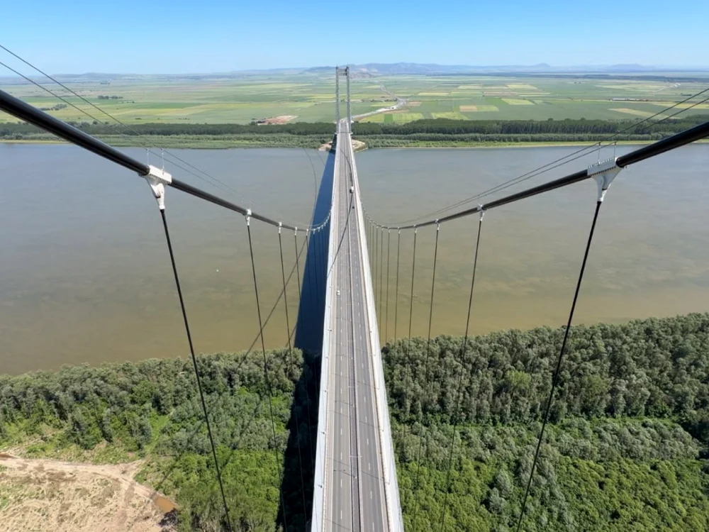 Podul peste Dunăre de la Brăila/FOTO: CNAIR