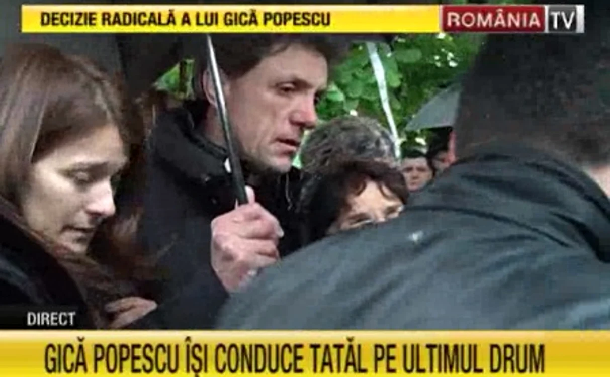 Înmormântarea tatălului lui Gică Popescu (capturi Rtv.net)