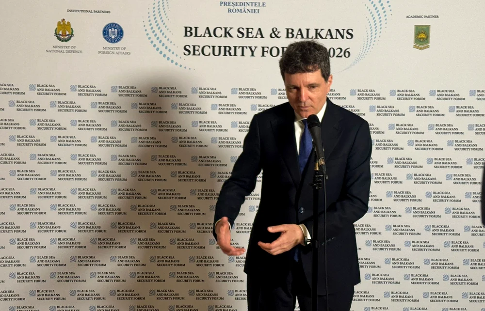 Nicusor Dan, la Black Sea and Balkans Security Forum. FOTO Adevărul
