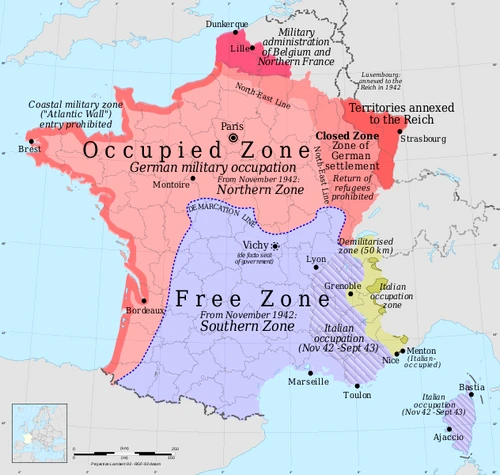 632px France map Lambert 93 with regions and departments occupation svg png png