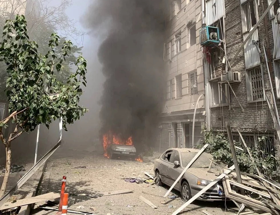 Distrugeri în Teheran după loviturile israeliene.FOTO:X