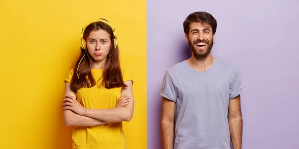 Bărbat fericit, femeie tristă FOTO Shutterstock 
