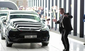 Elon Musk la inaugurarea fabricii Tesla din Germania FOTO EPA-EFE