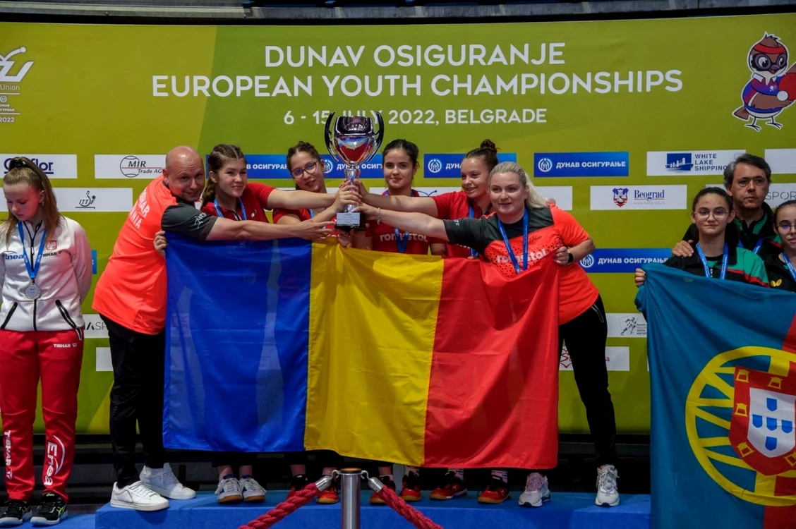 Campioanele Europei la tenis de masă, categoria U 15 FOTO: FRTM