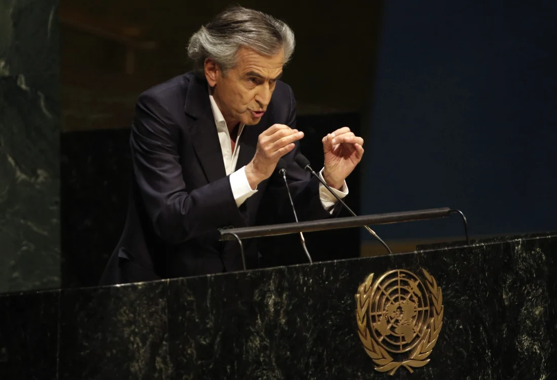 Bernard-Henri Levy a specificat delegaţilor că ONU a fost fondată în 1945 parţial pentru a preveni o nouă catastrofă mondială, cum a fost Holocaustul FOTO AP