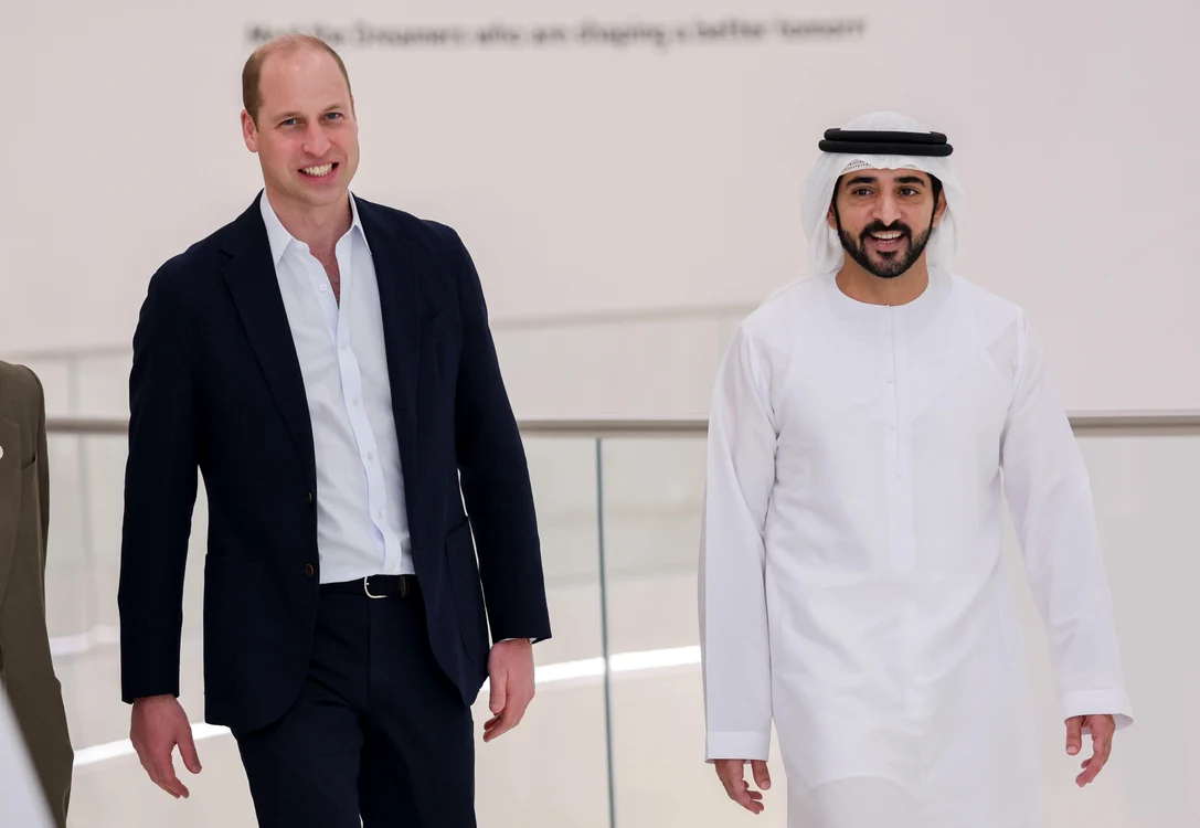 Șeicul Hamdan bin Mohammed Al Maktoum cu Prințul William, profimedia 0662257974 jpg