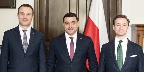 George Simion alături de lideri suveranisti din Polonia, foto Kancelaria Sejmu jpg